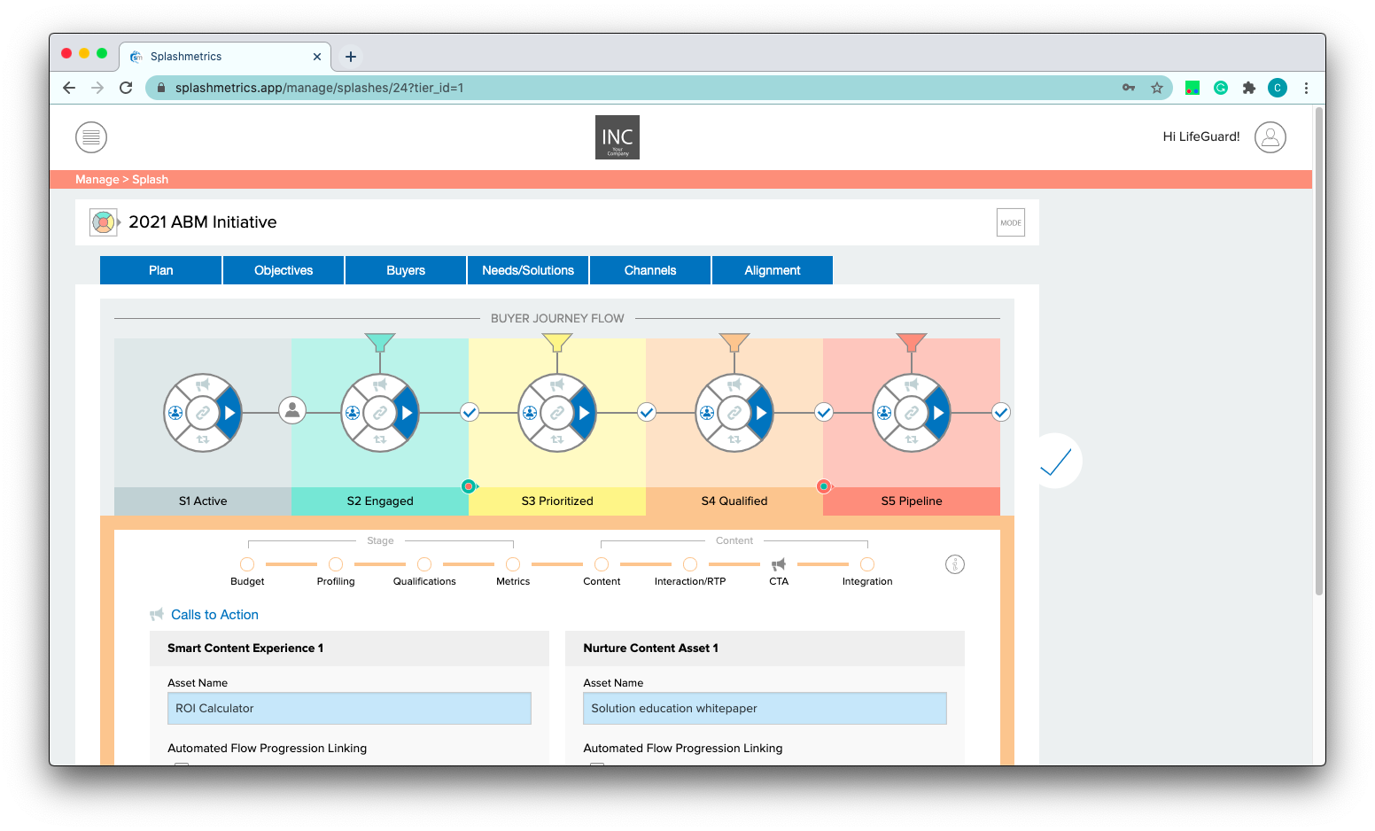 Flow Content Section (S1-S5) : CTA – LifeRing Support Center